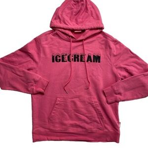 IceCream BBC Billionaire Boys Club Hoodie Womens XL Pink Spell Out Pullover
